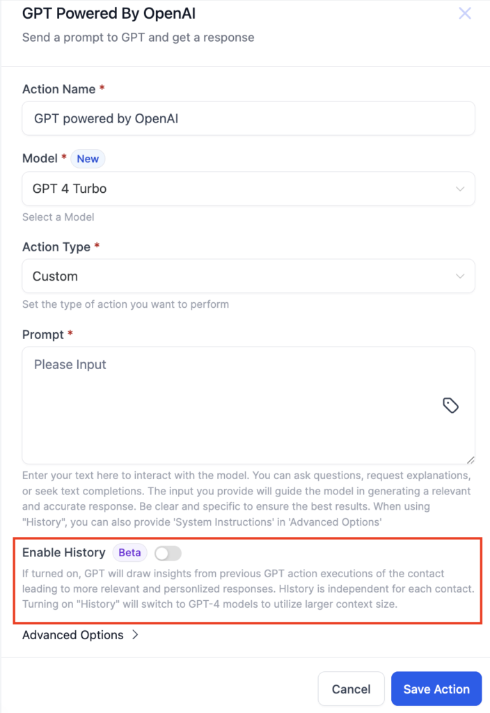 Introducing History for GPT actions (AI Memory Key) - Income Mavericks